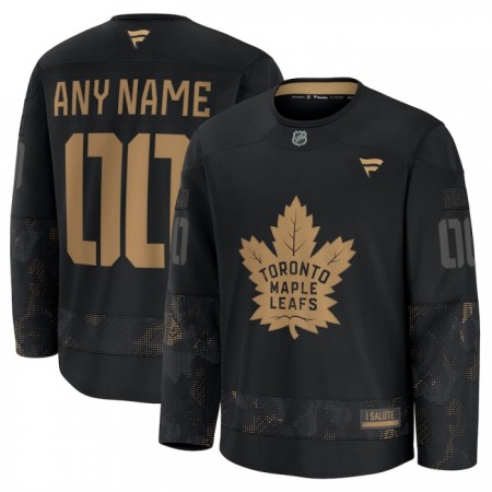 Dresovi Toronto Maple Leafs 2024-25 Fanatics Military Appreciation Practice Custom Crno - Muške